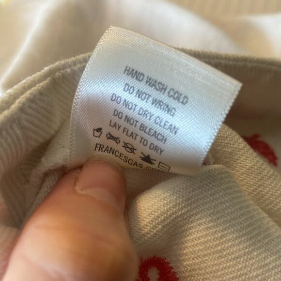 Francescas Shorts Womens Large Pink & White 100% Cotton Preppy Coastal Beach - Picture 11 of 11